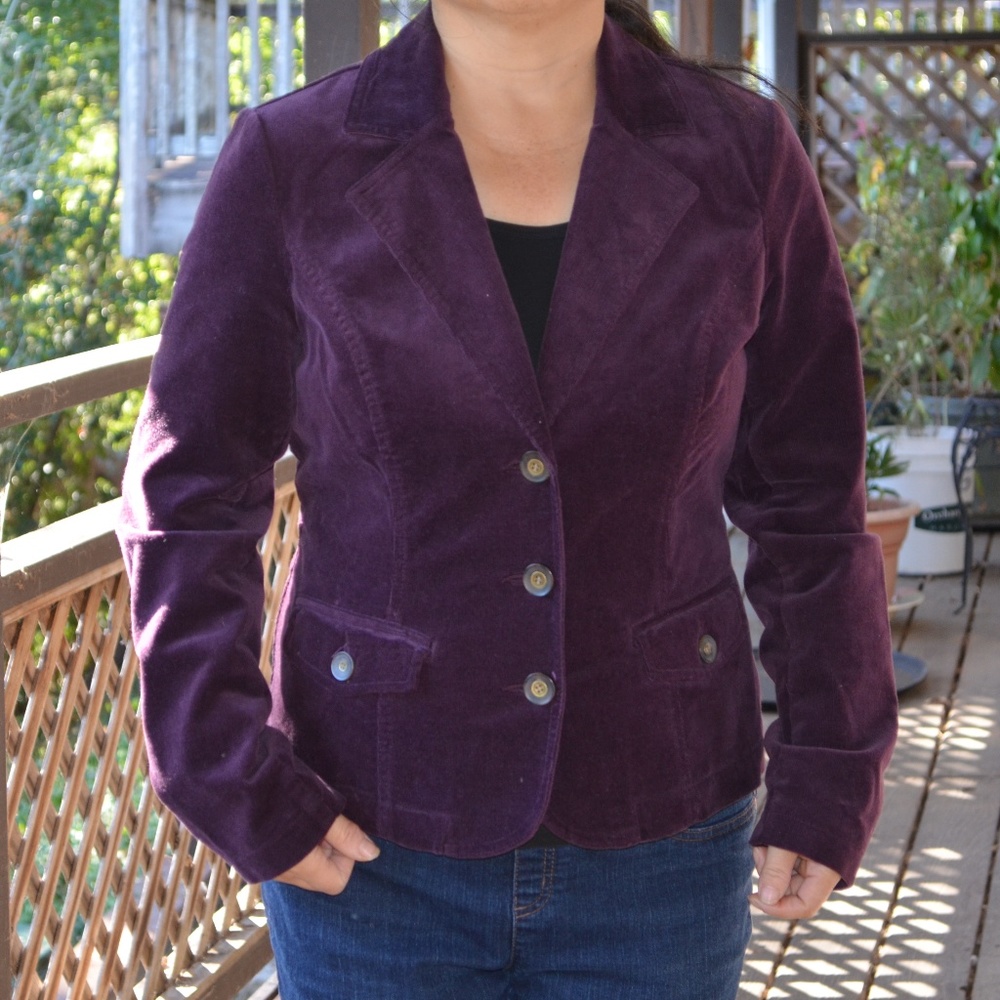 Women Size 10 Charter Club Corduroy Cotton Coat